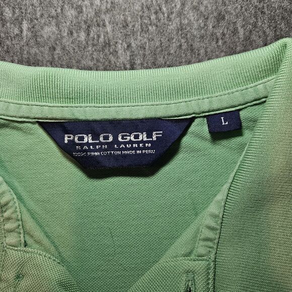Ralph Lauren Polo Golf Shirt Men’s Green Large Sea Island COURSE - Picture 4 of 8